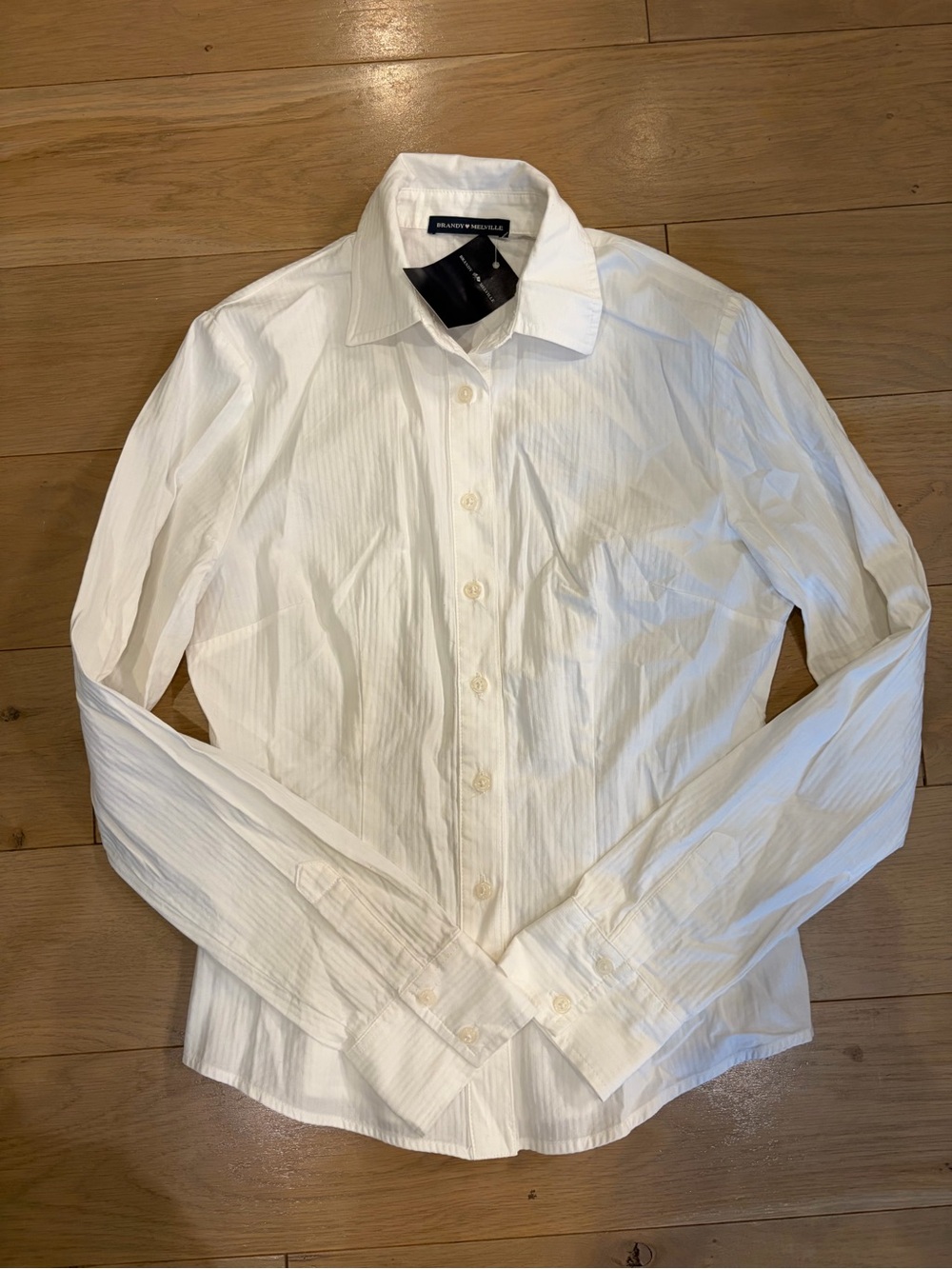 Brandy Melville White Button-Down Dress Shirt